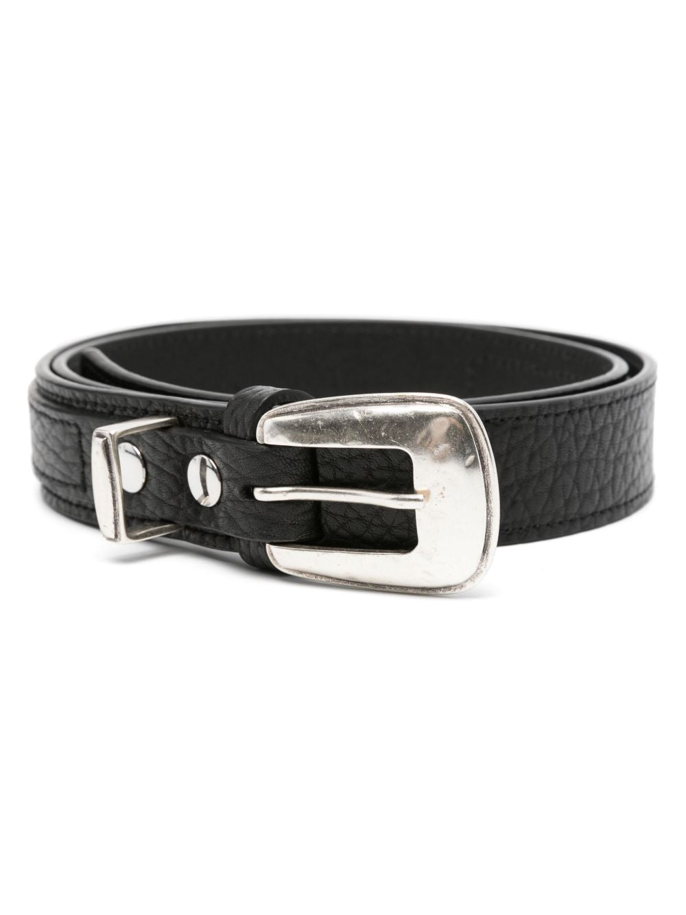 Cintura in pelle in nero 