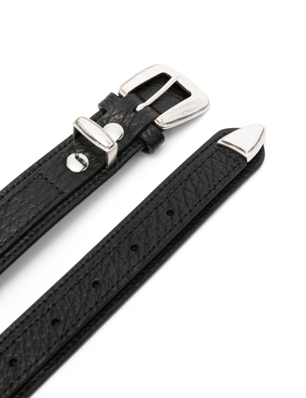 Cintura in pelle in nero 