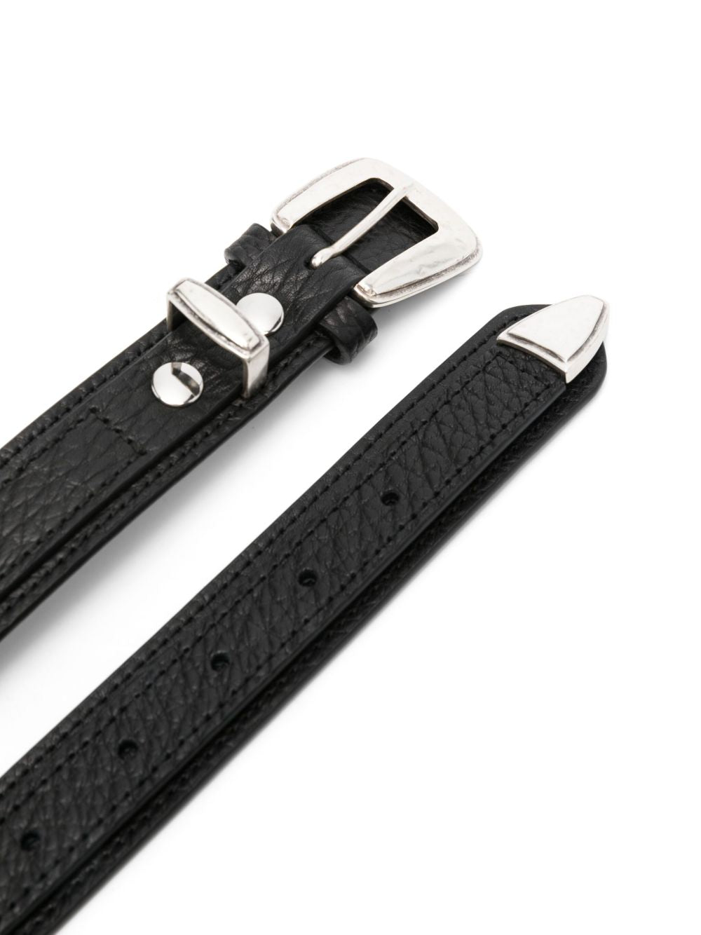 Cintura in pelle in nero 