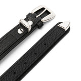 Cintura in pelle in nero 