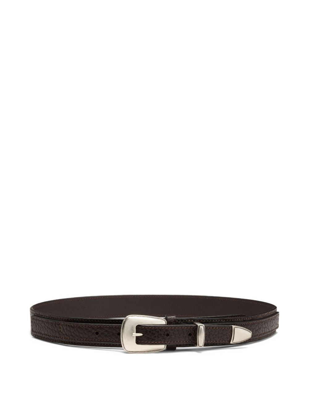 Cintura con fibbia western in marrone 