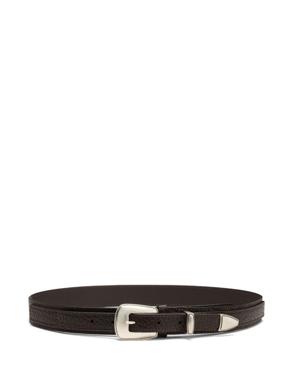 Cintura con fibbia western in marrone 