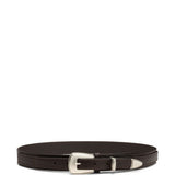 Cintura con fibbia western in marrone 