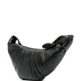 Borsa a spalla Croissant in nero 