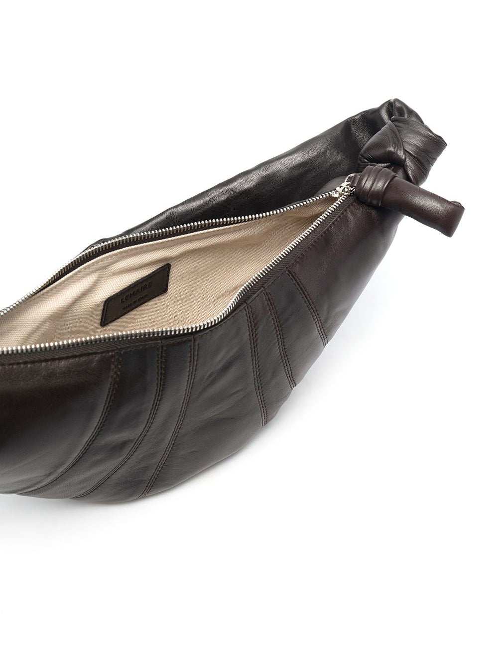 Borsa a spalla Croissant in marrone 