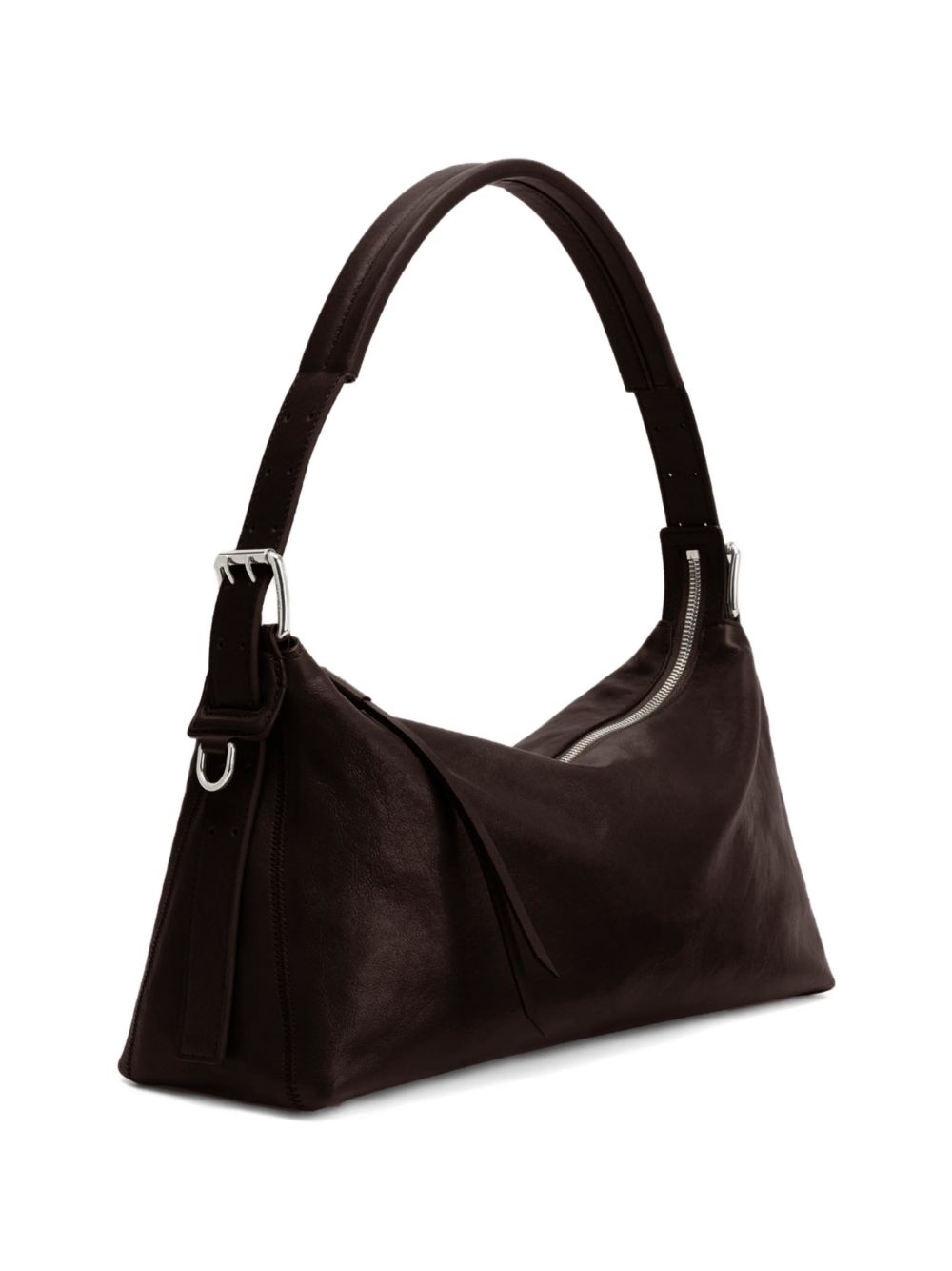 Borsa belted baguette in marrone 