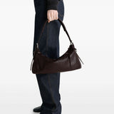 Borsa belted baguette in marrone 