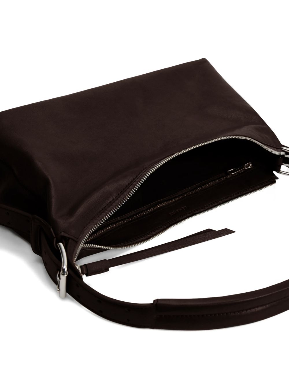 Borsa belted baguette in marrone 
