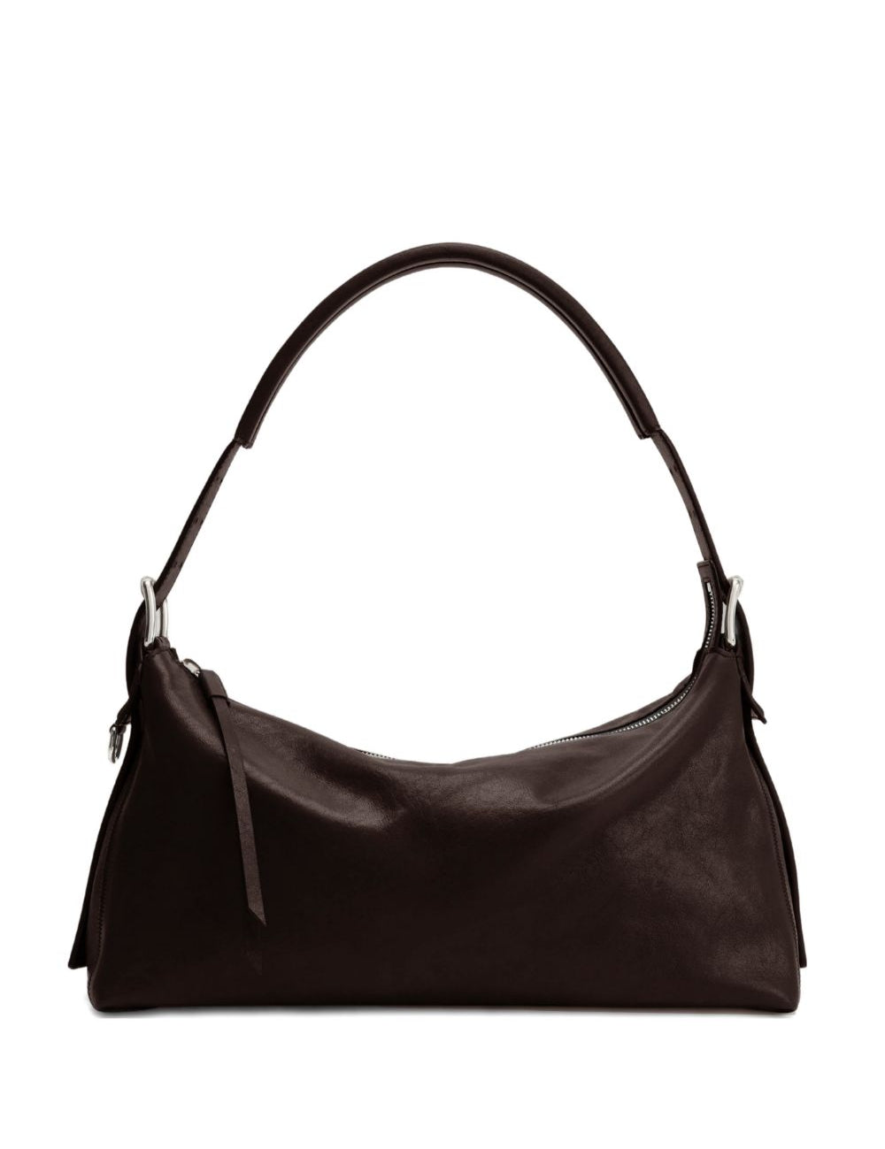 Borsa belted baguette in marrone 