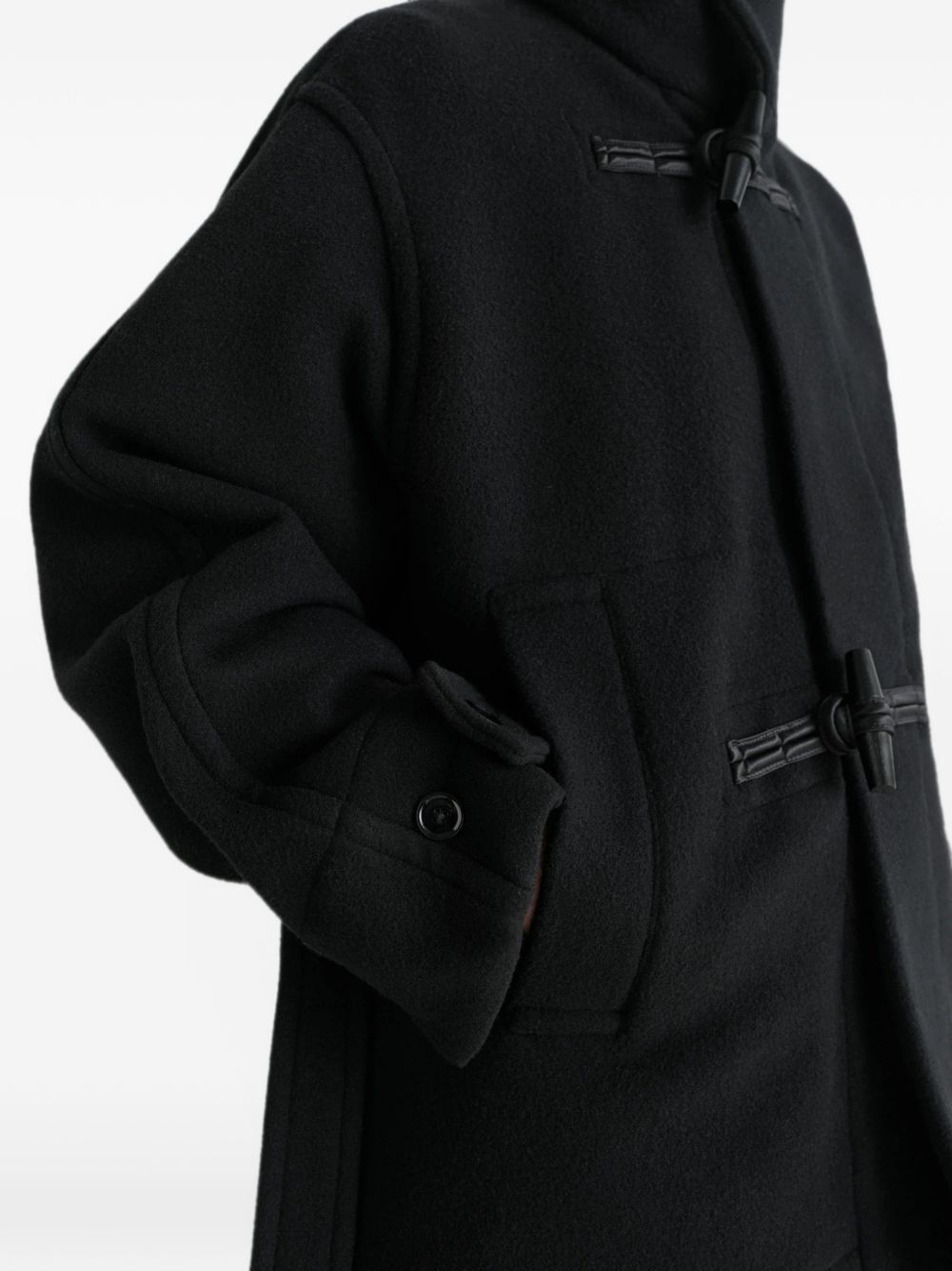 Montgomery con cintura in nero 