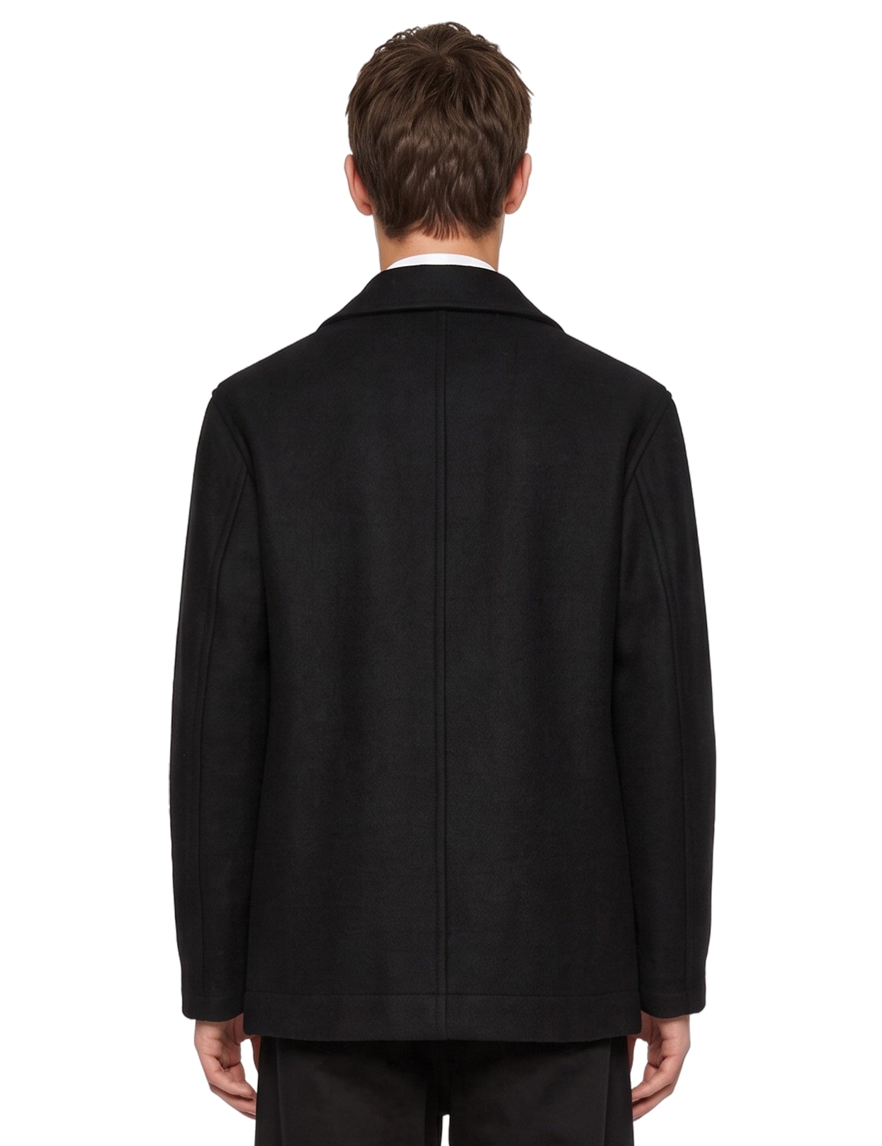 Cappotto corto doppiopetto in nero 