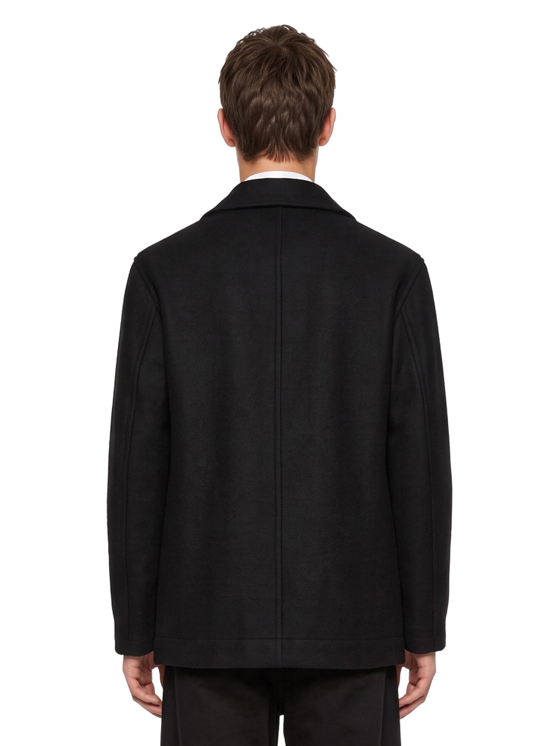 Cappotto corto doppiopetto in nero 
