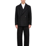 Cappotto corto doppiopetto in nero 