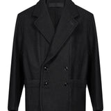 Cappotto corto doppiopetto in nero 