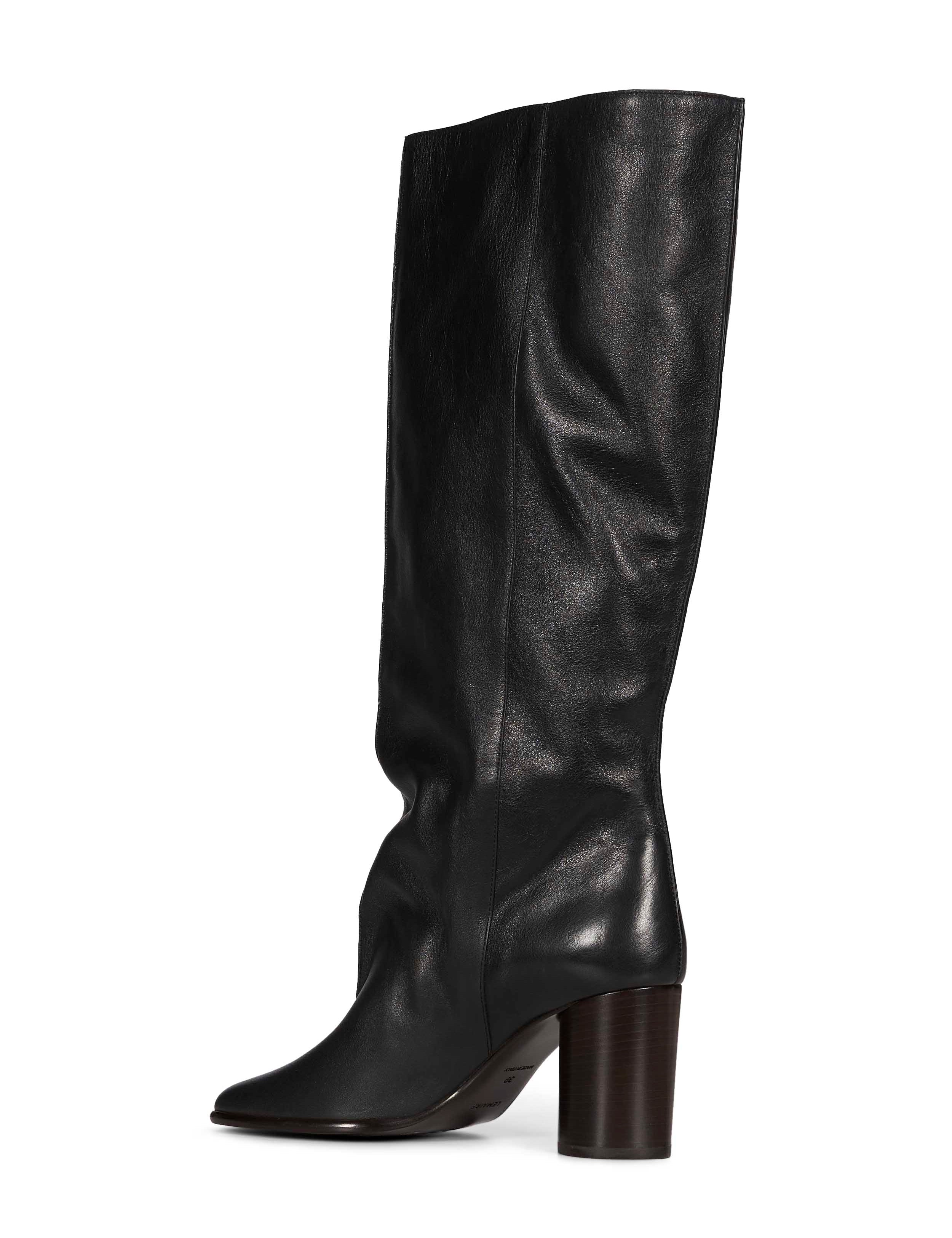 Stivali Crease Sleeve in nero<BR/> 