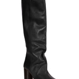 Stivali Crease Sleeve in nero<BR/> 