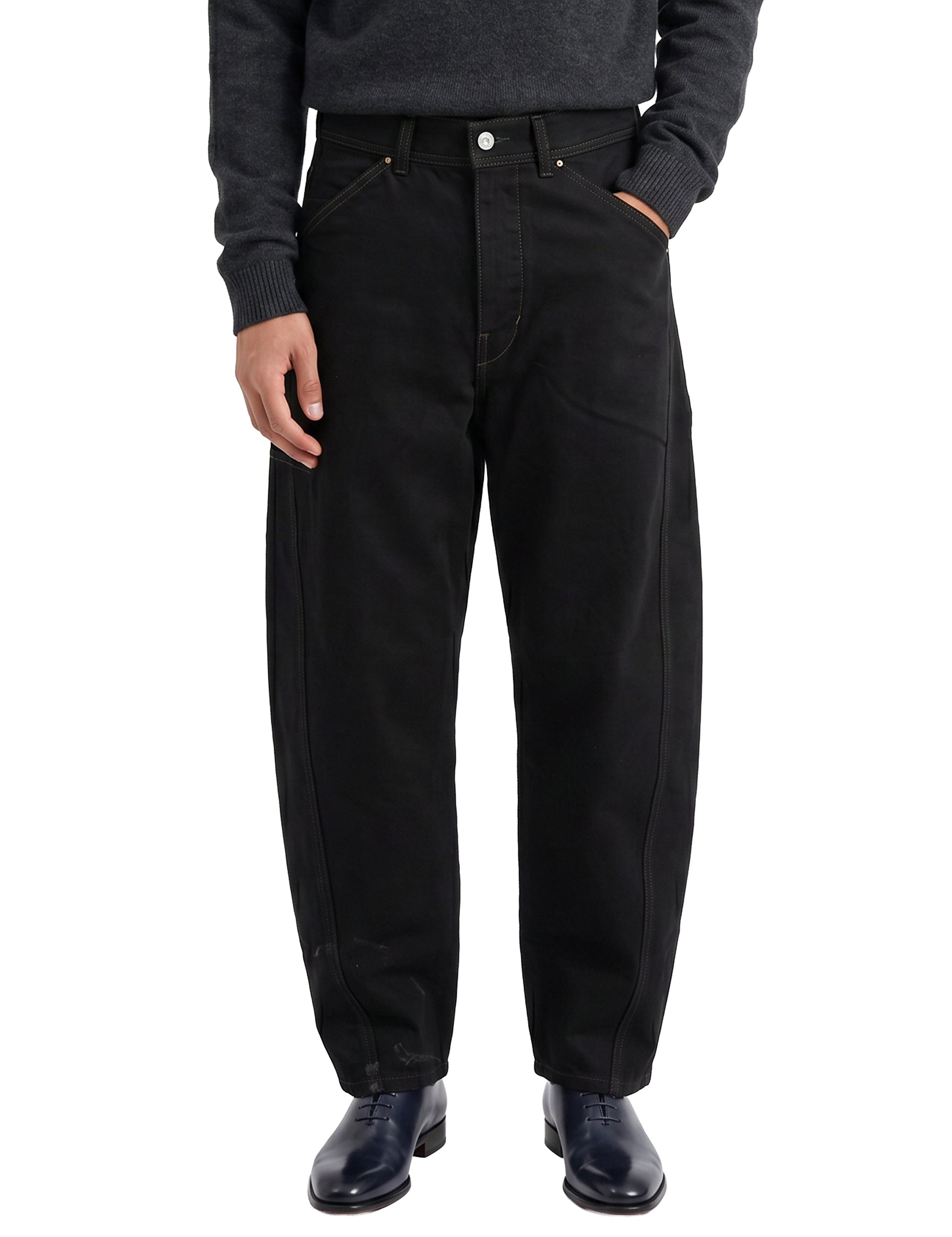 Pantaloni Twisted Workwear affusolati in nero 