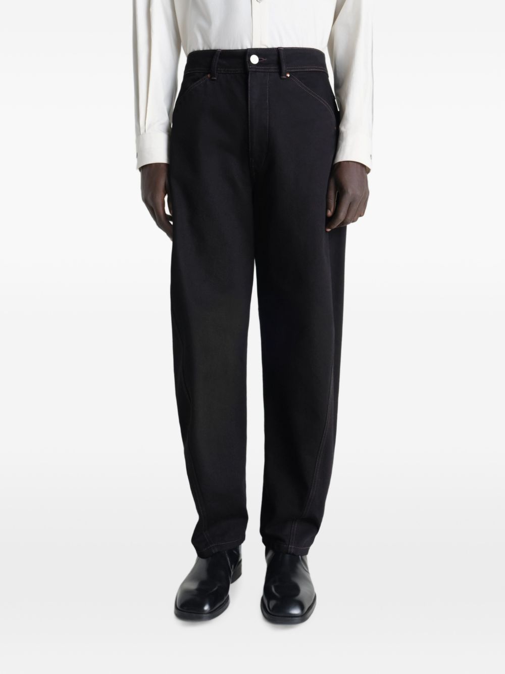 Pantaloni Twisted Workwear affusolati in nero 