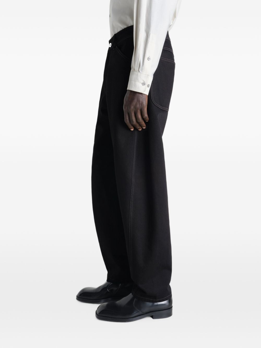 Pantaloni Twisted Workwear affusolati in nero 