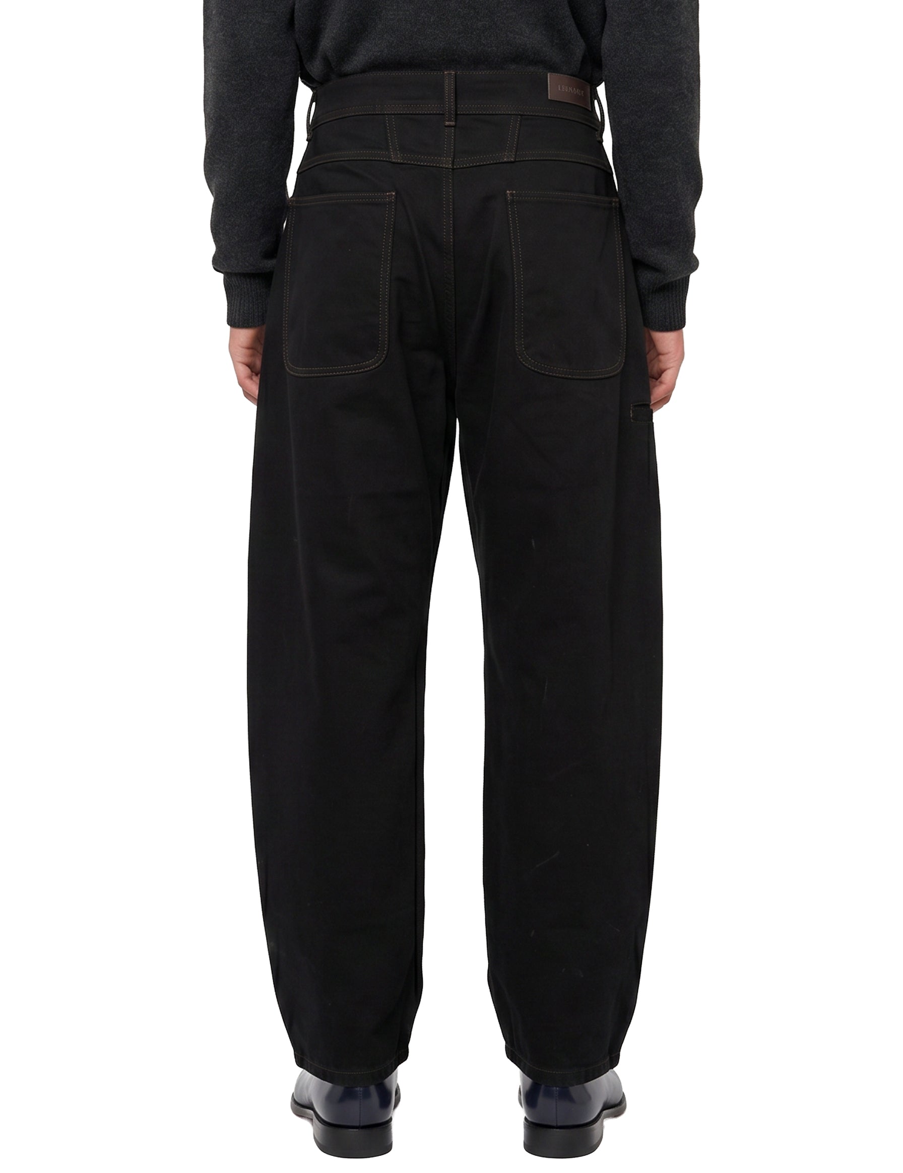 Pantaloni Twisted Workwear affusolati in nero 
