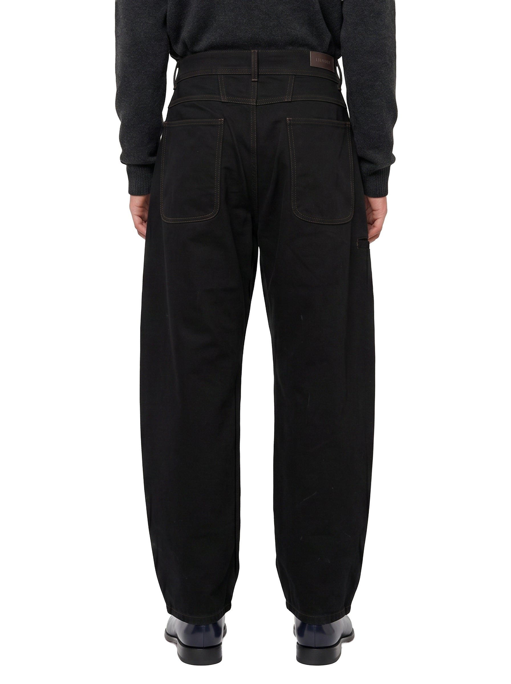 Pantaloni Twisted Workwear affusolati in nero 