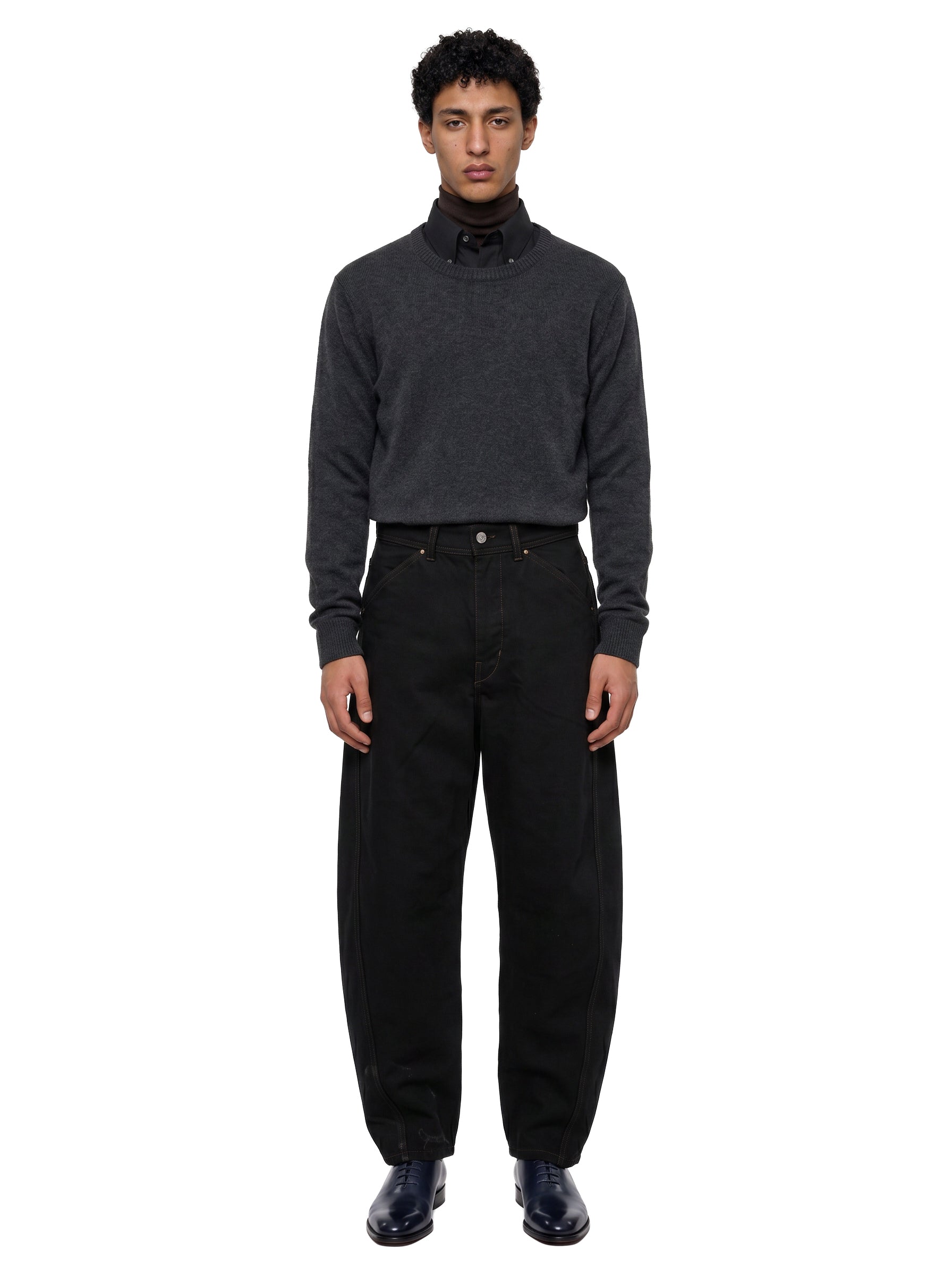 Pantaloni Twisted Workwear affusolati in nero 