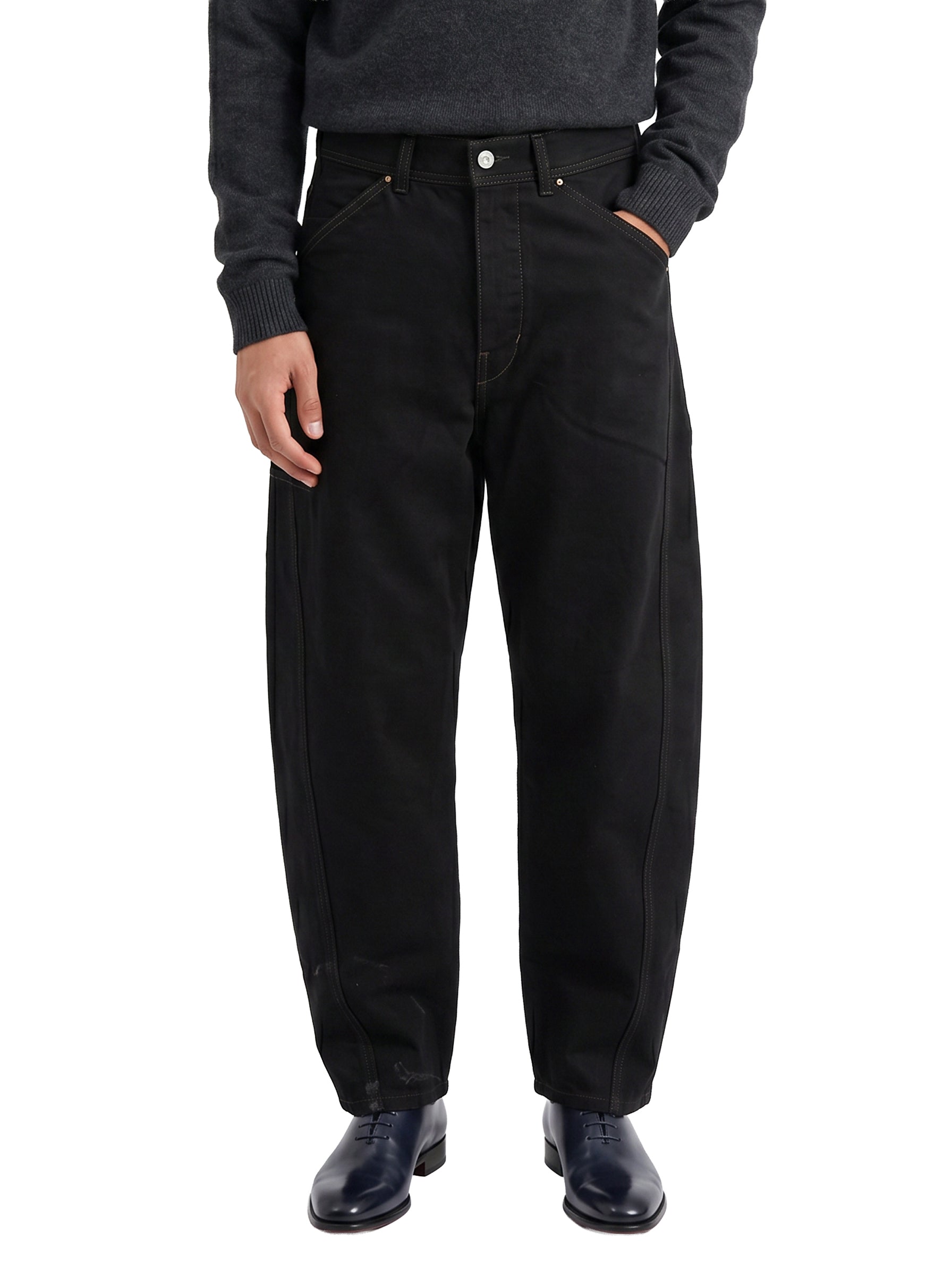Pantaloni Twisted Workwear affusolati in nero 