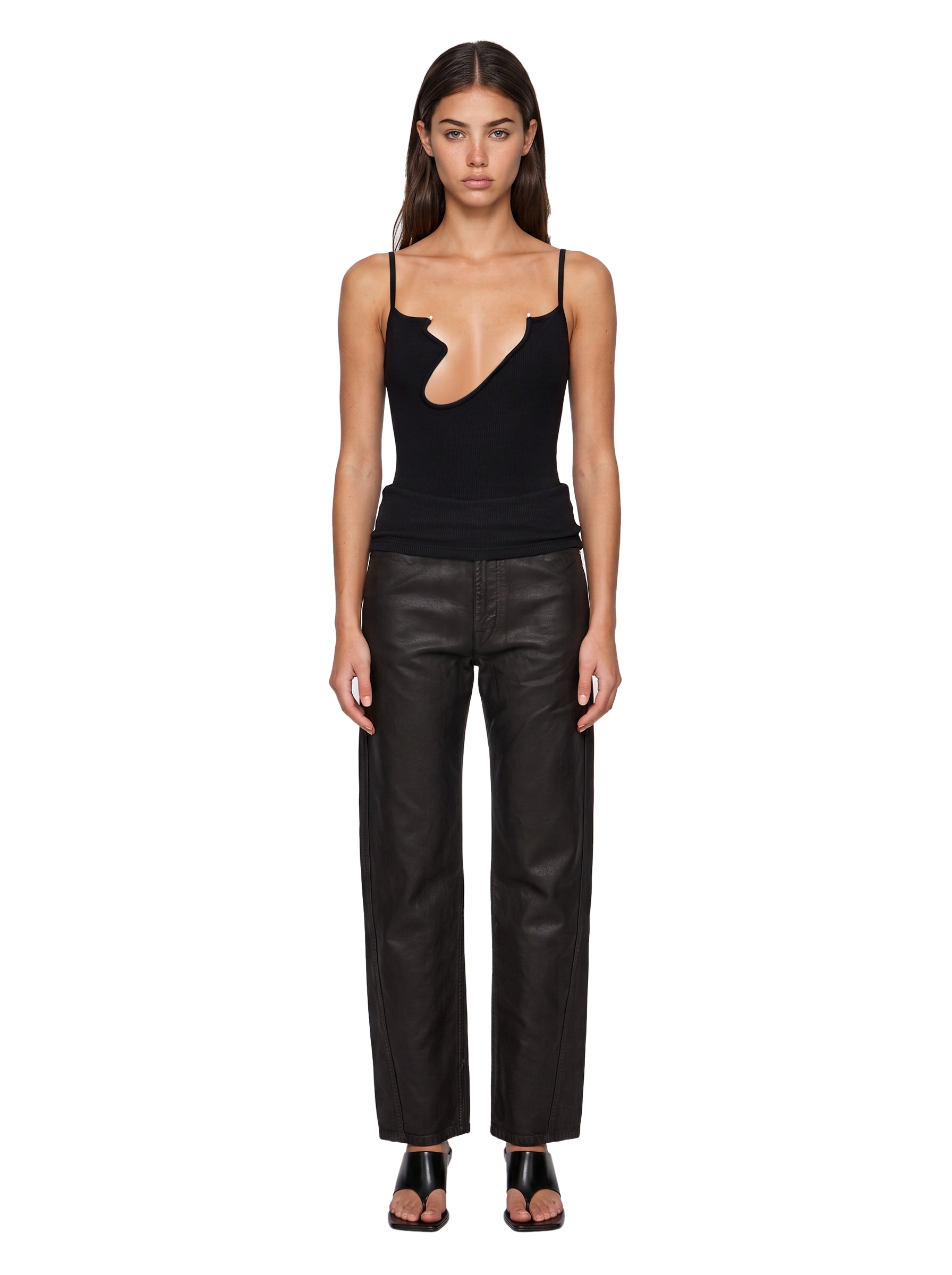 Jeans cinque tasche in nero 