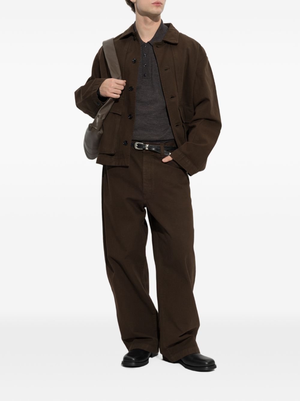 Pantaloni a gamba dritta in marrone 