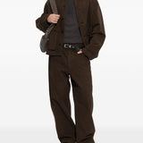 Pantaloni a gamba dritta in marrone 