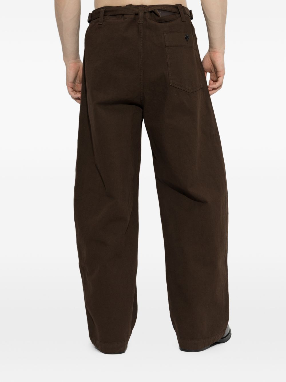 Pantaloni a gamba dritta in marrone 