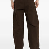 Pantaloni a gamba dritta in marrone 
