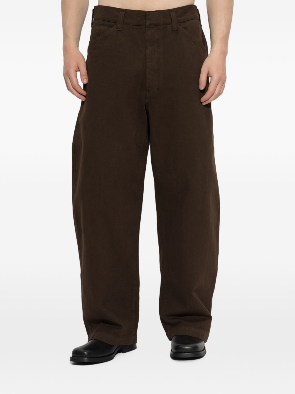 Pantaloni a gamba dritta in marrone 