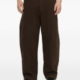 Pantaloni a gamba dritta in marrone 
