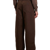 Pantaloni a gamba dritta in marrone 