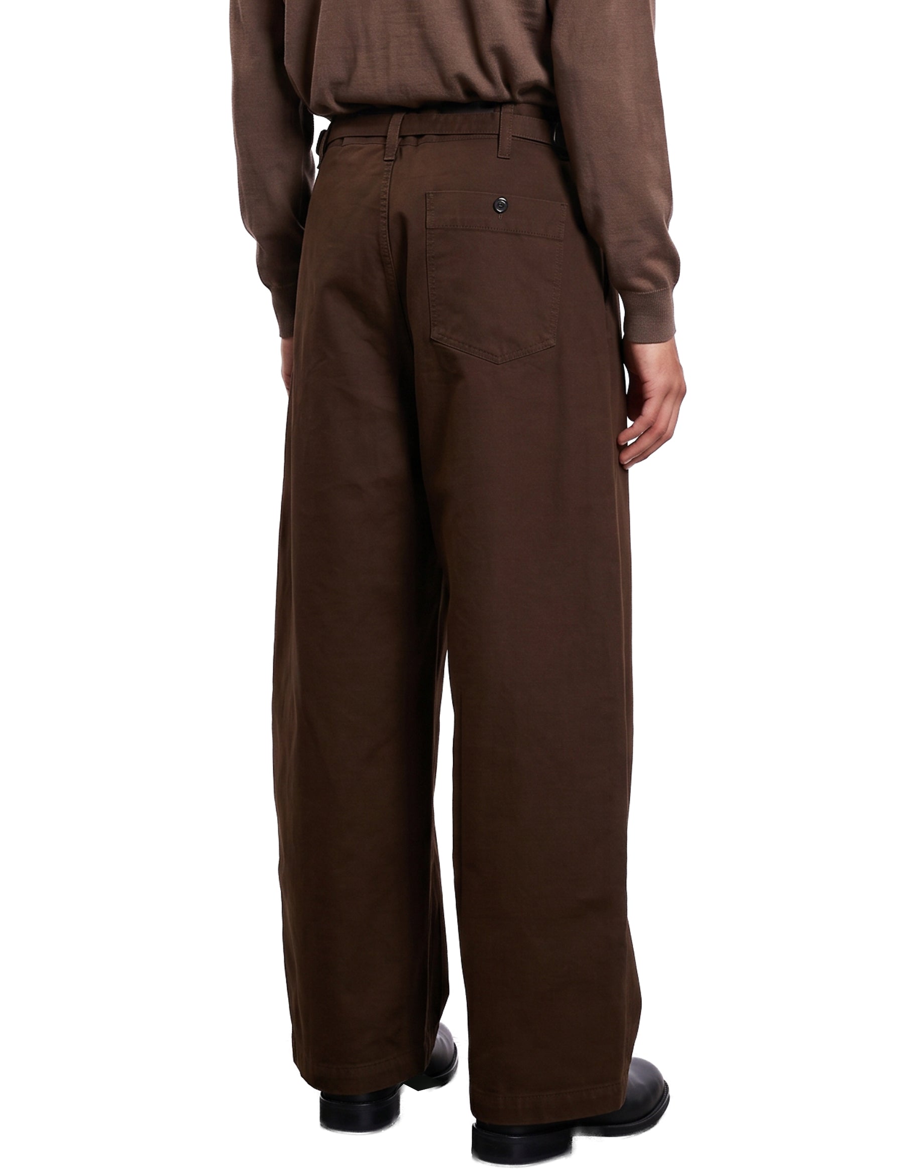 Pantaloni a gamba dritta in marrone 