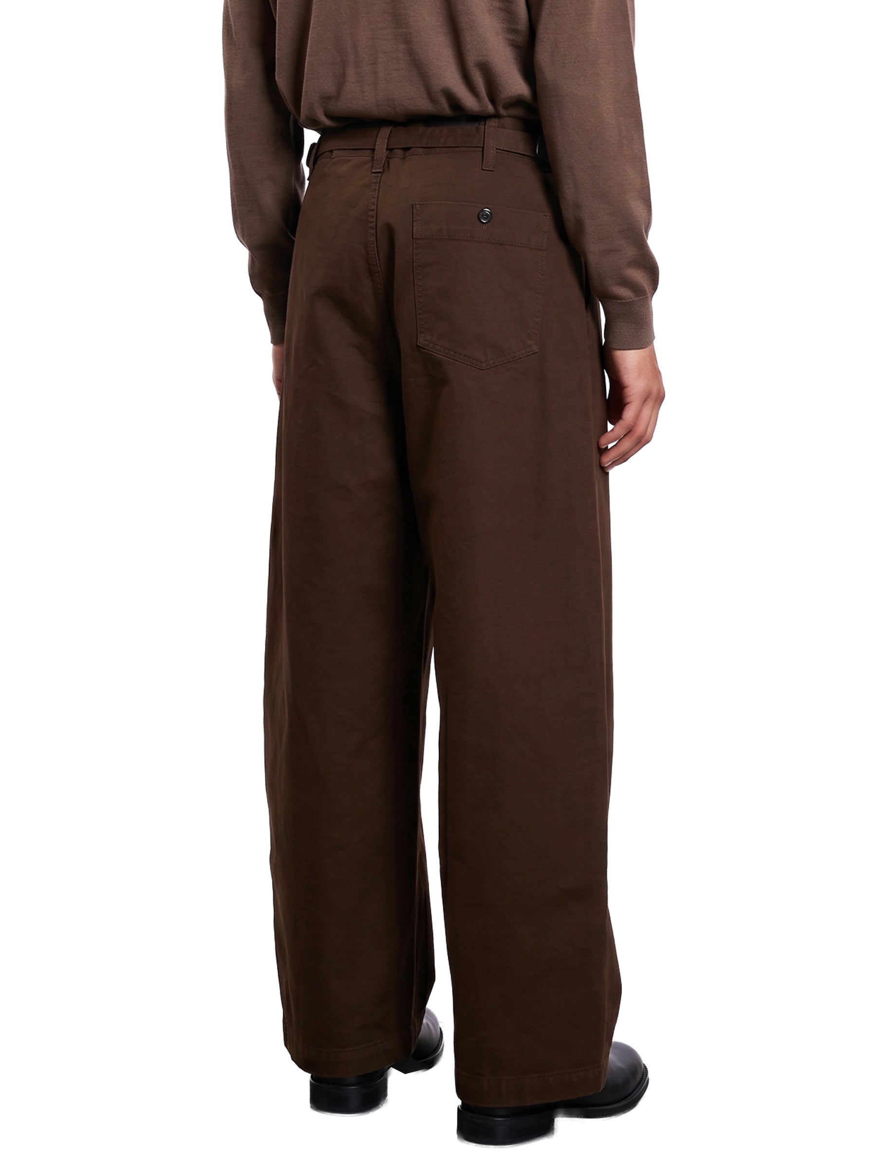 Pantaloni a gamba dritta in marrone 