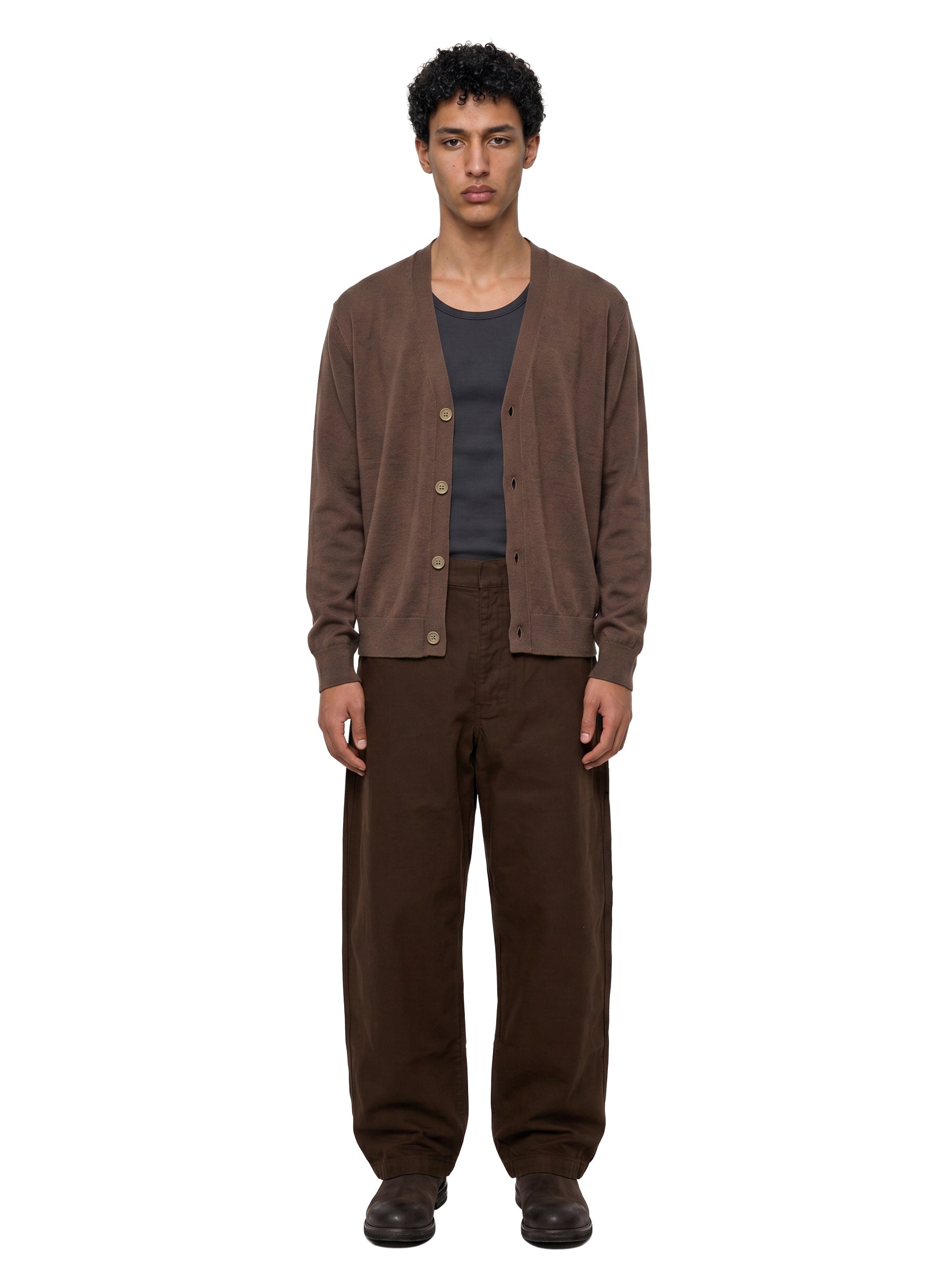 Pantaloni a gamba dritta in marrone 