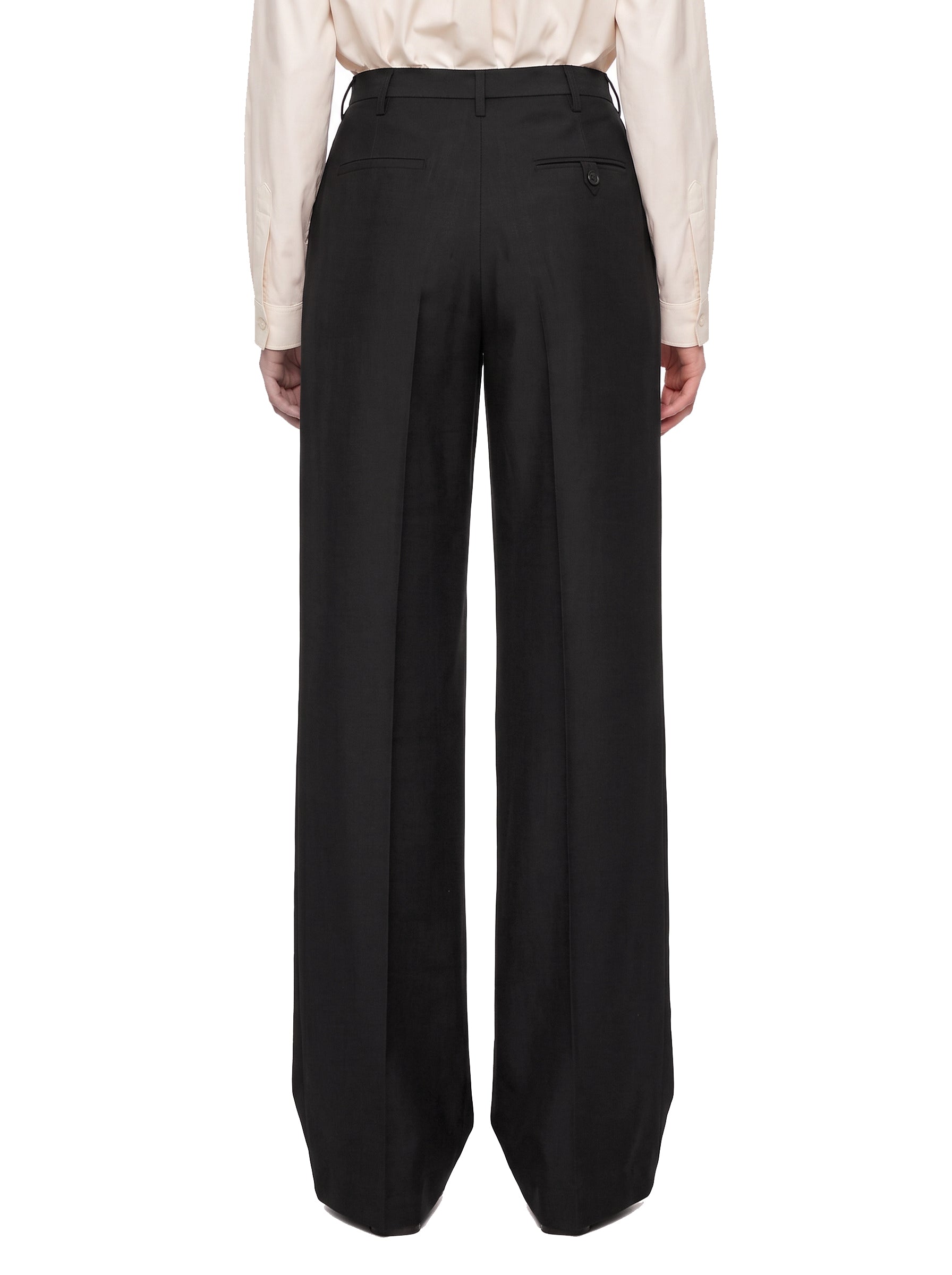 Pantaloni a pieghe in nero 