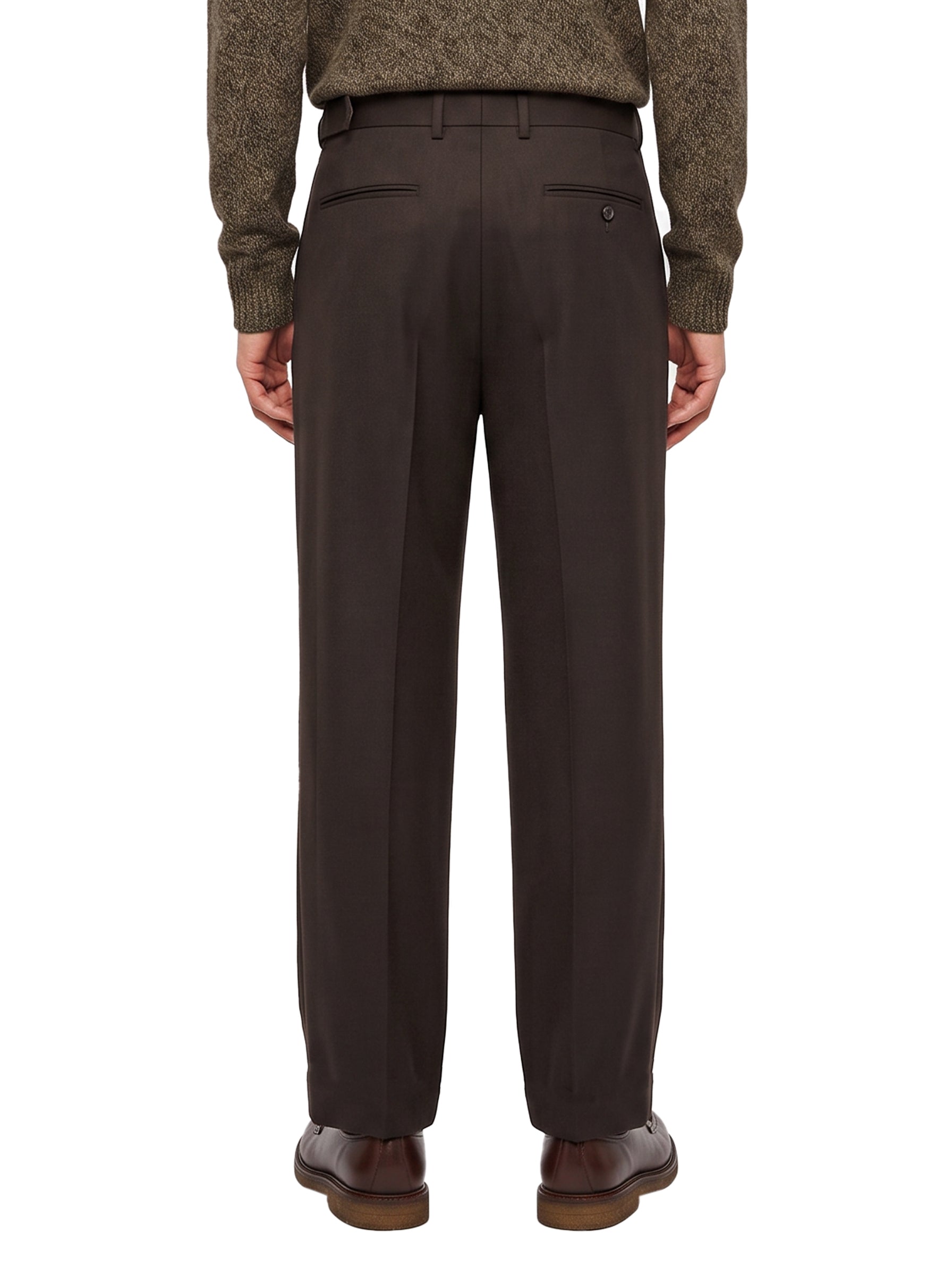 Pantaloni a gamba ampia in marrone 