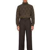 Pantaloni a gamba ampia in marrone 