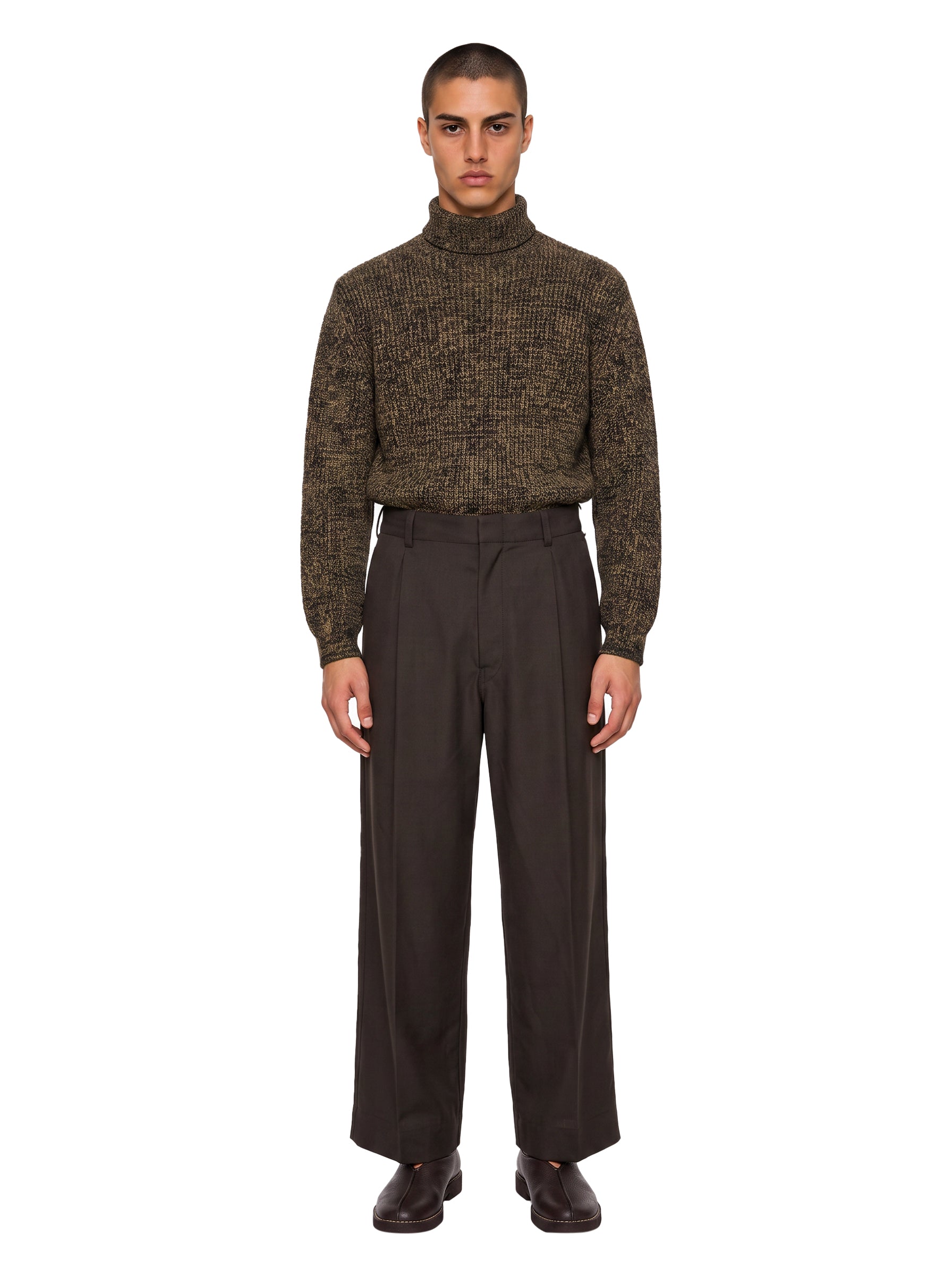 Pantaloni a gamba ampia in marrone 