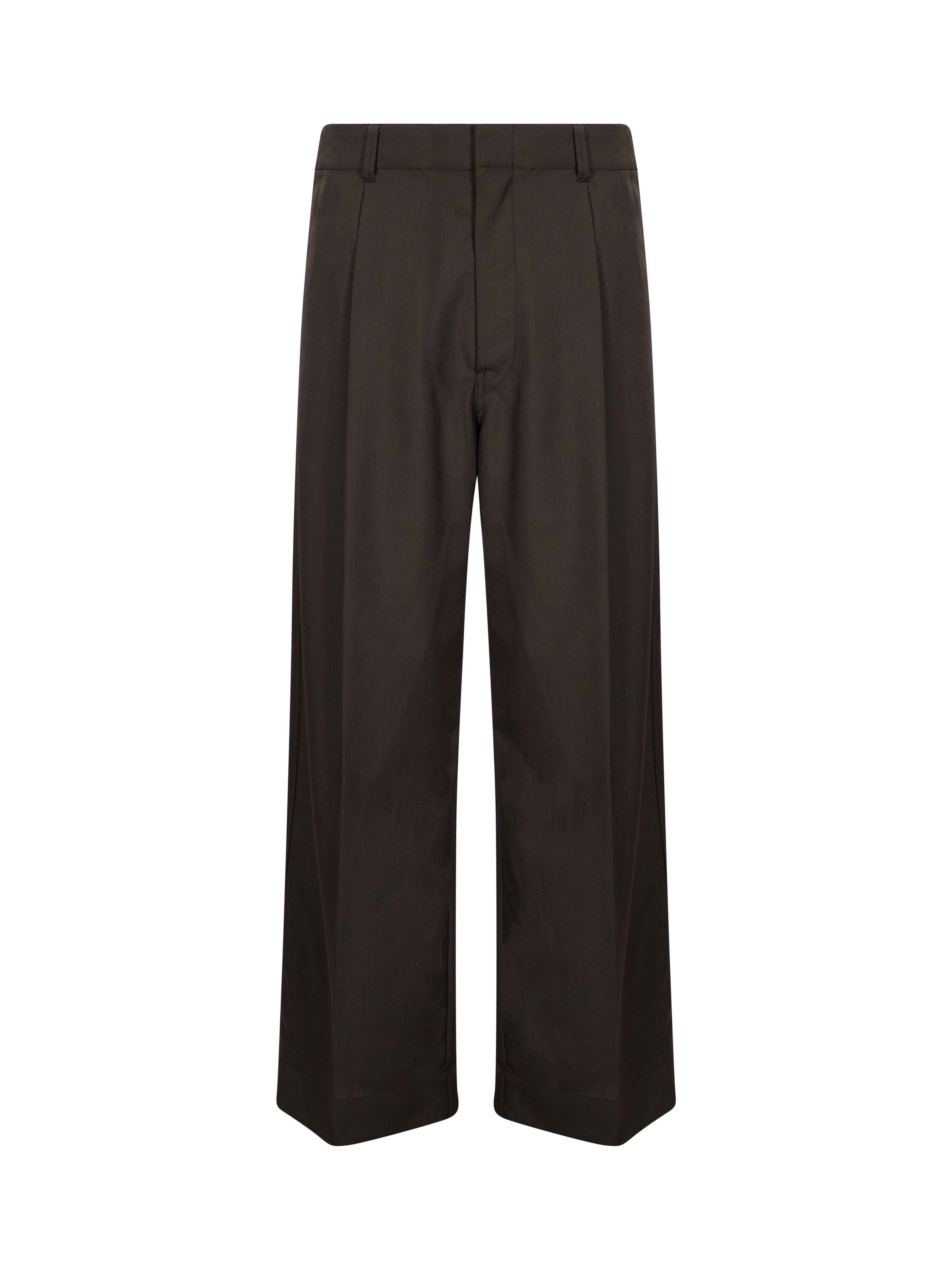 Pantaloni a gamba ampia in marrone 