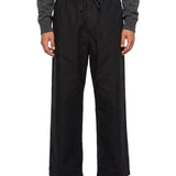 Pantaloni a gamba ampia con coulisse in nero 