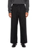 Pantaloni a gamba ampia con coulisse in nero