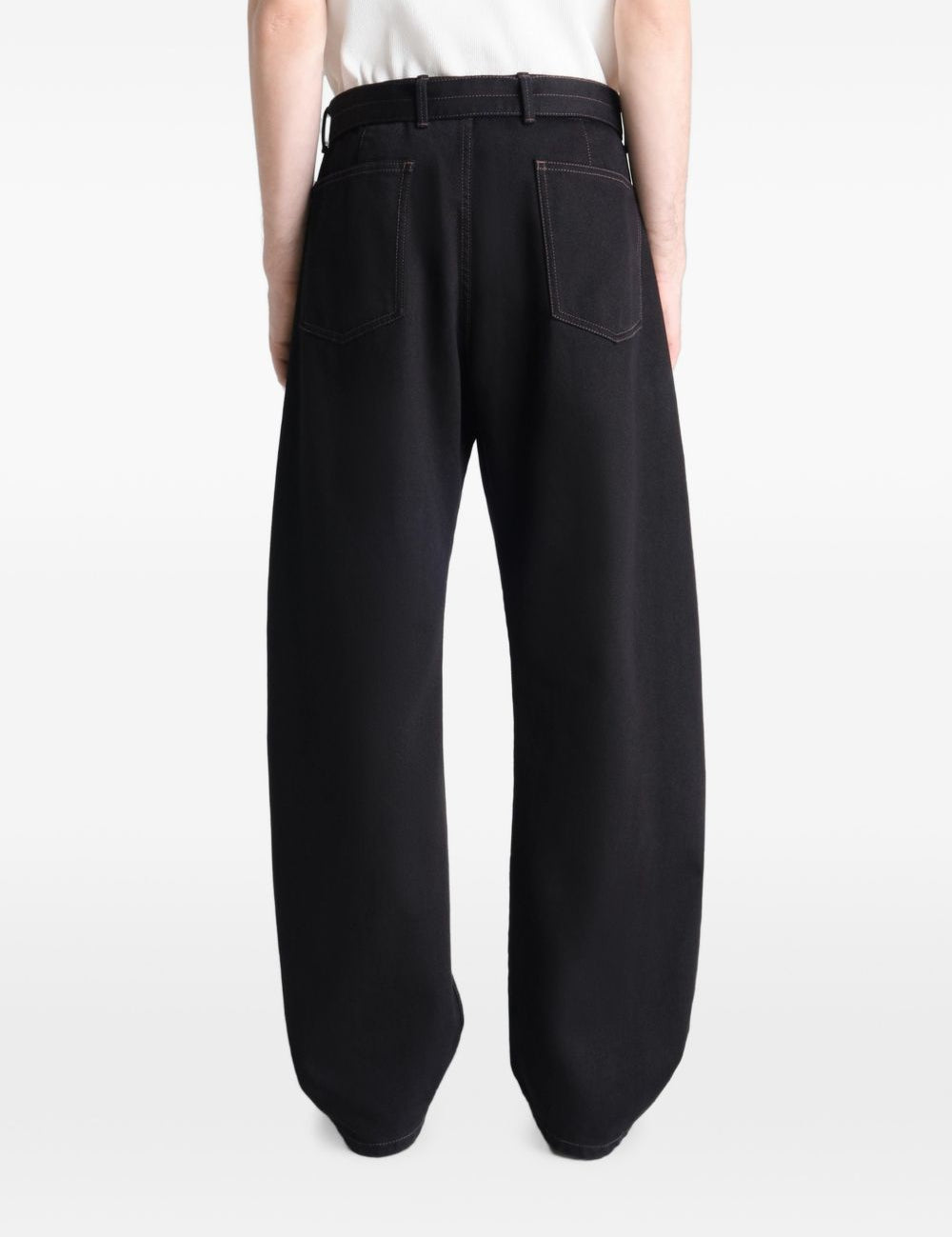 Jeans Twisted con cintura in nero 