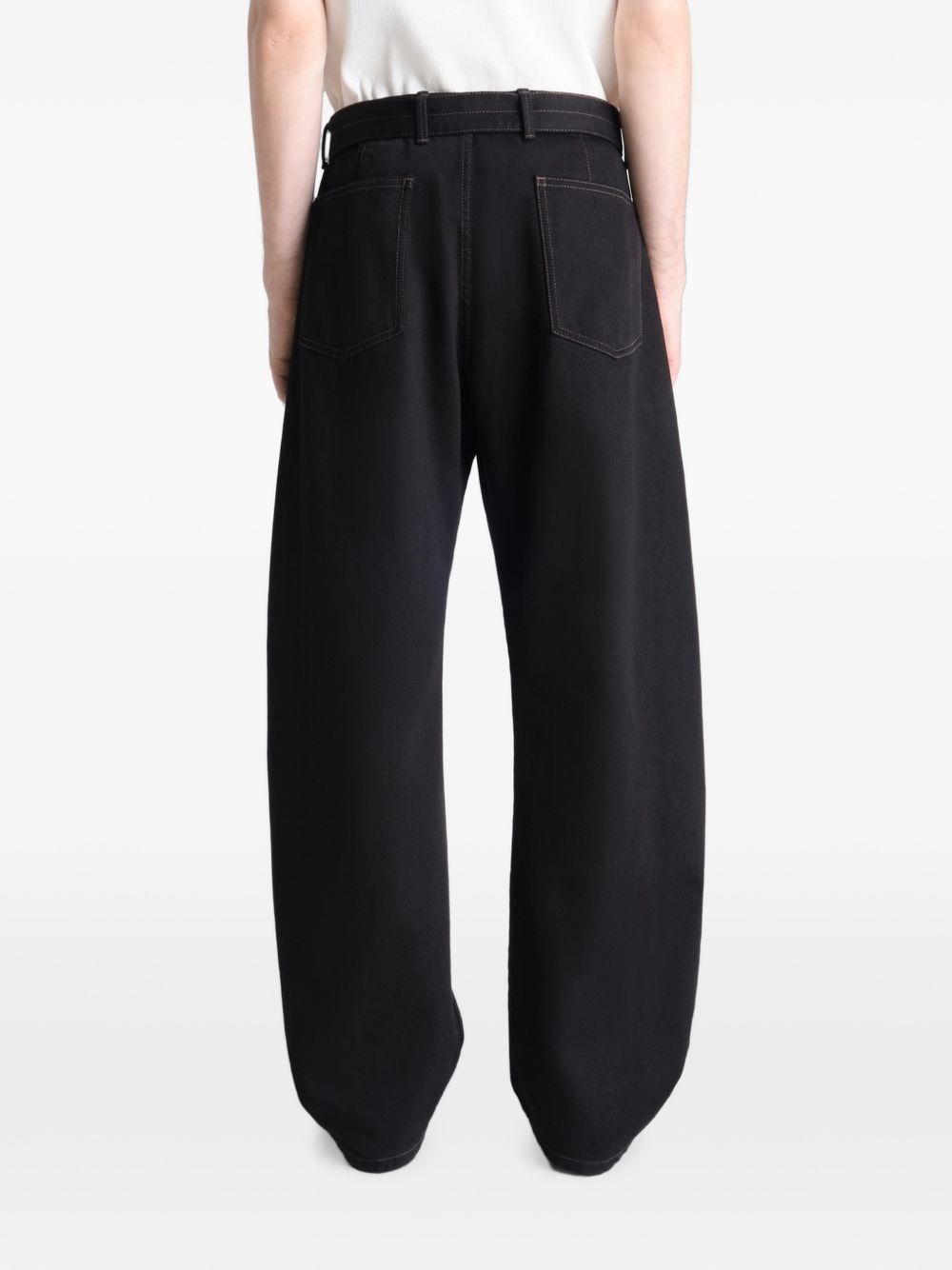 Jeans Twisted con cintura in nero 