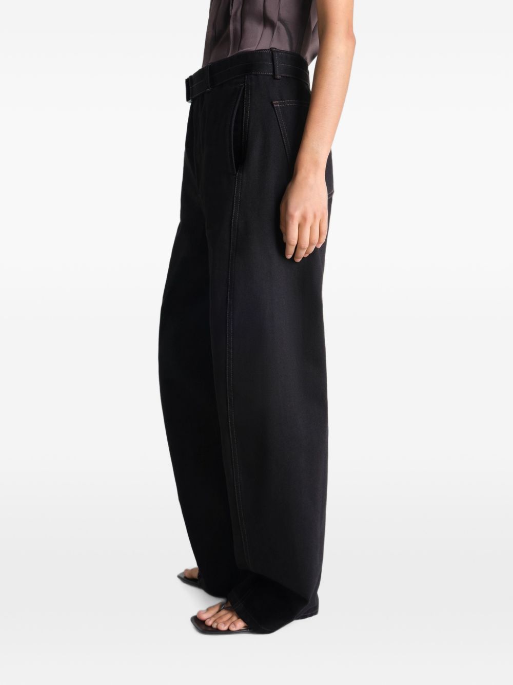 Jeans Twisted con cintura in nero 