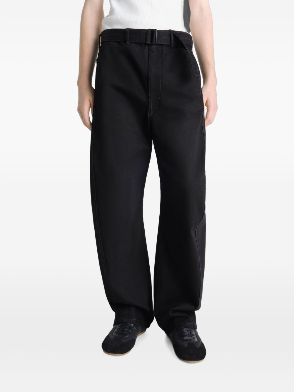 Jeans Twisted con cintura in nero 