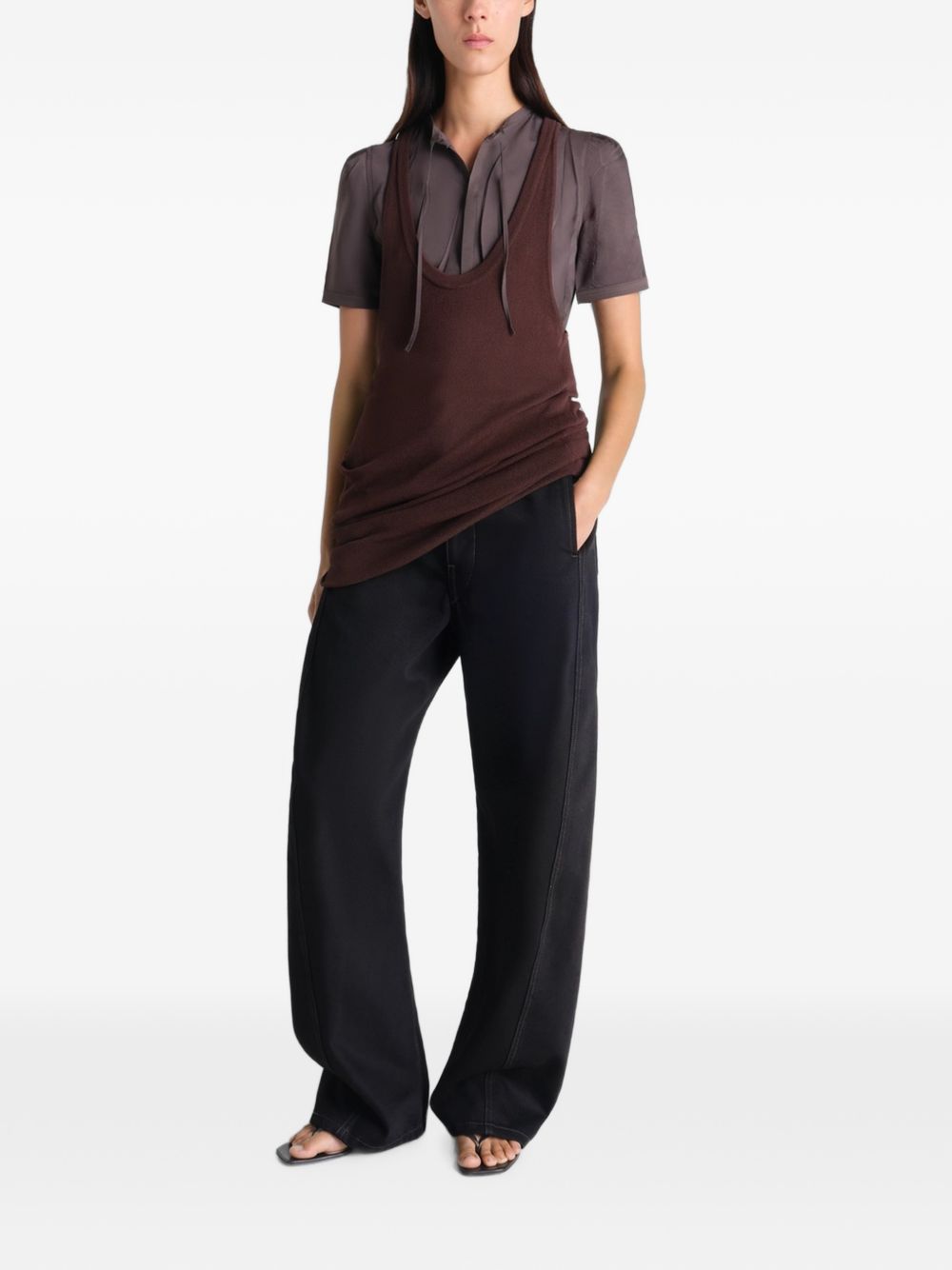 Jeans Twisted con cintura in nero 